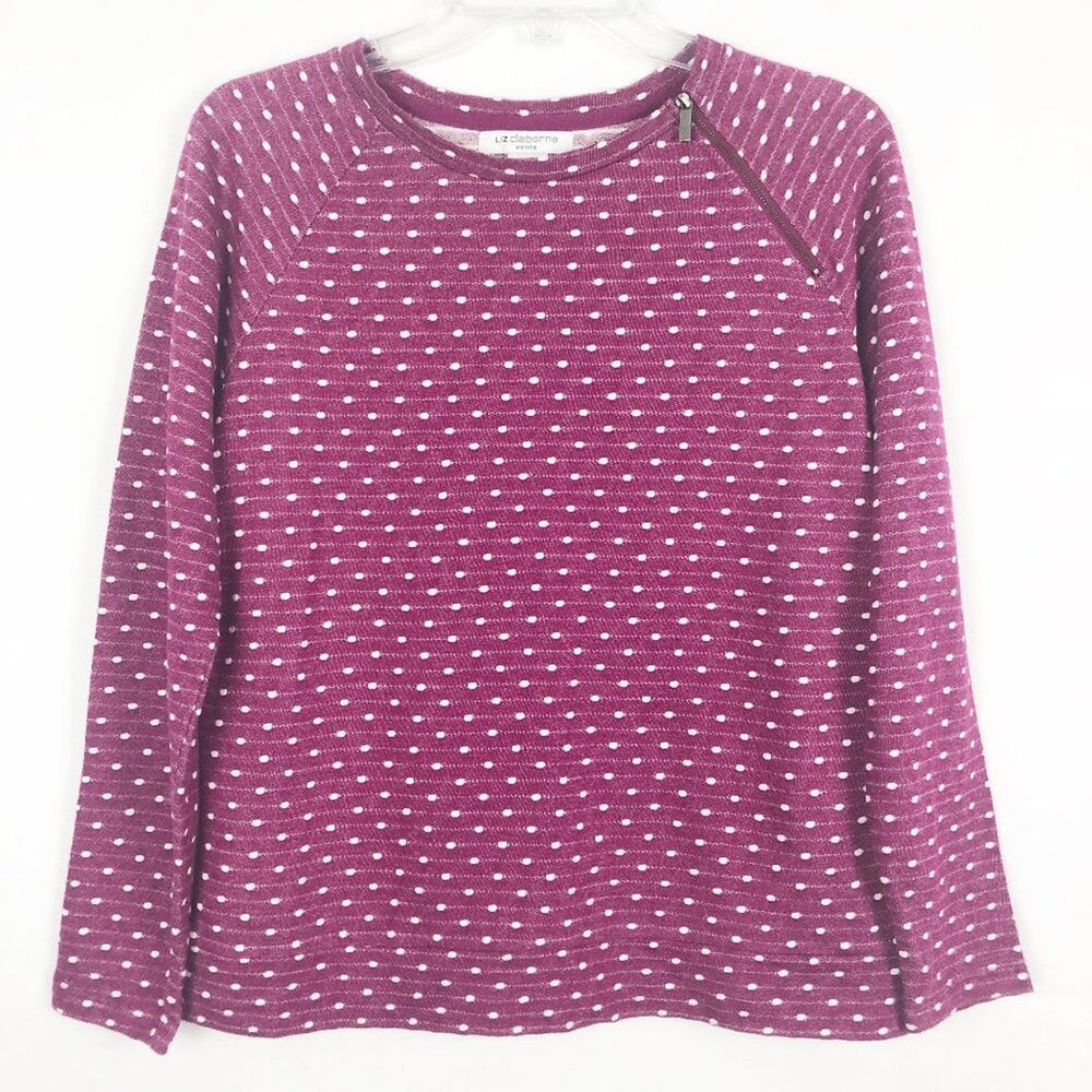 Liz Claiborne Polka Dot Pullover Sweater Size PM